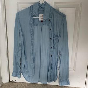 Light blue button up